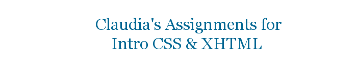 Claudia's Assignments banner